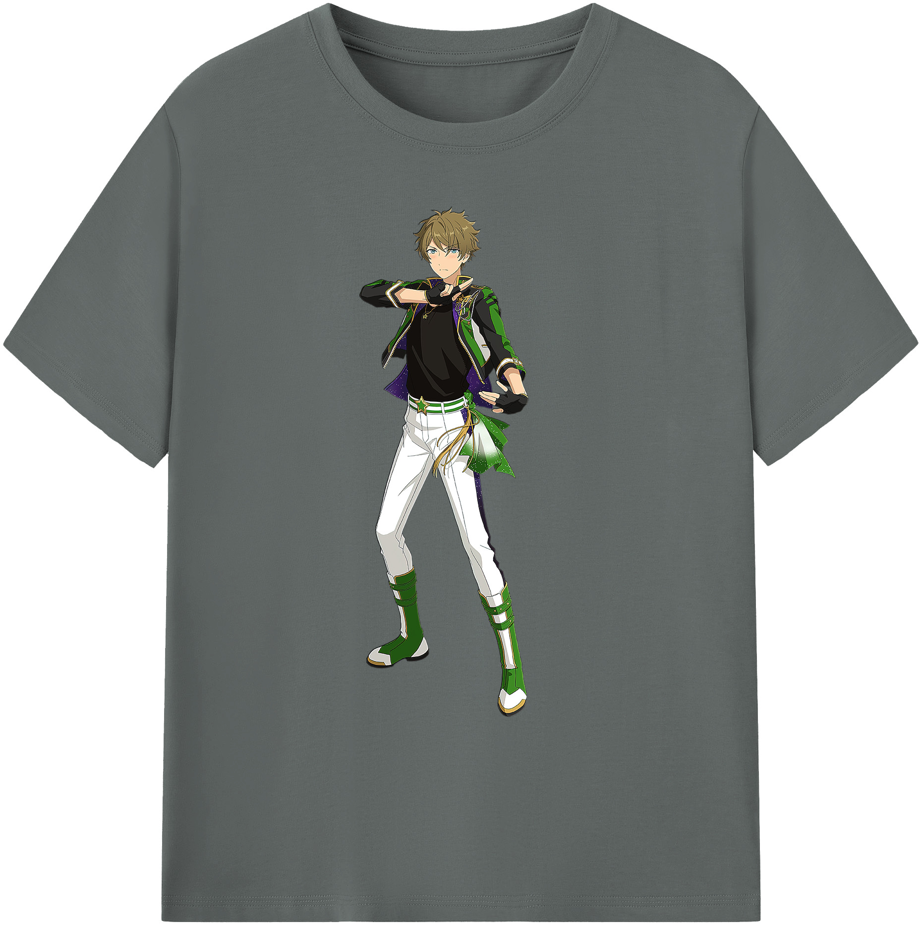 （画像用） あんさんぶるスターズ! Ensemble Stars 綿100％ メンズ半袖Tシャツ｜肌触りやわらか＆通気性